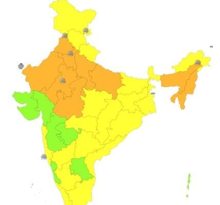 IMD predicted torrential rains in the northeastern states, Punjab, Haryana, Delhi, Uttarakhand, Kerala and Goa