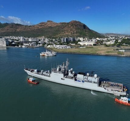 INS Teg arrived at Port Louis, Mauritius as part of operational deployment