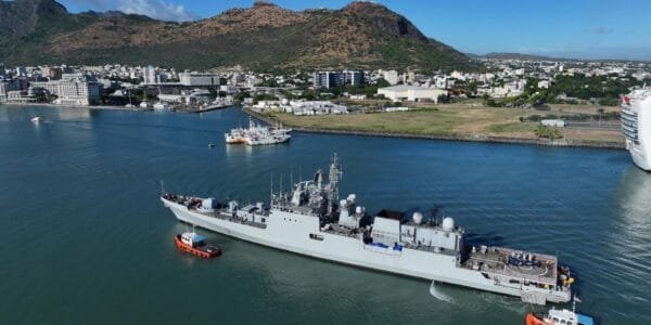 INS Teg arrived at Port Louis, Mauritius as part of operational deployment