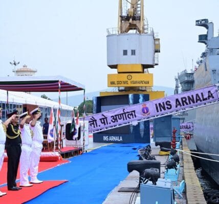 Indian Navy officially commissioned its first Anti-Submarine Warfare Shallow Water Craft INS Arnala