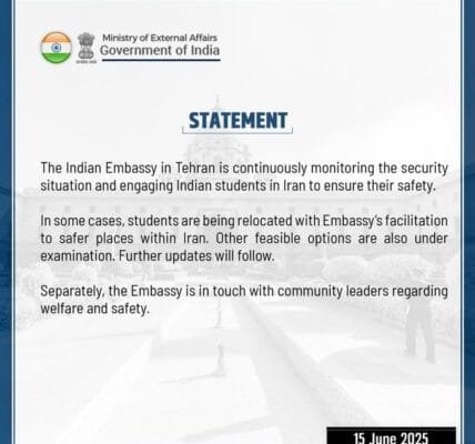 Indian students being moved to safer places amid rising tensions in Iran
