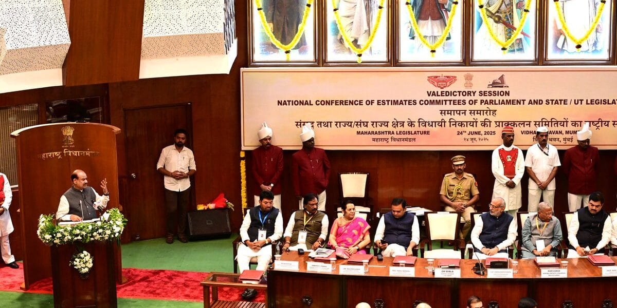 Lok Sabha Speaker Om Birla delivers valedictory address at the National Conference of Assessment Committees of Parliament and State UT Legislatures