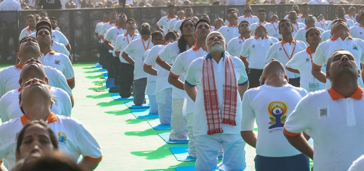 PM Modi addresses the 11th International Yoga Day celebrations in Visakhapatnam, Andhra Pradesh