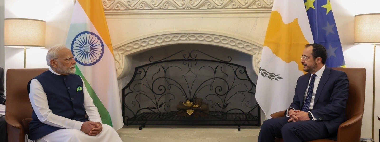 PM Modi held official talks with President of Cyprus Nikos Christodoulides today