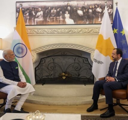 PM Modi held official talks with President of Cyprus Nikos Christodoulides today