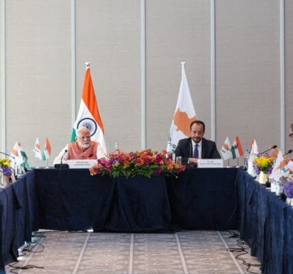 PM Modi holds round table discussion with President of Cyprus Nikos Christodoulides and business representatives from Cyprus and India