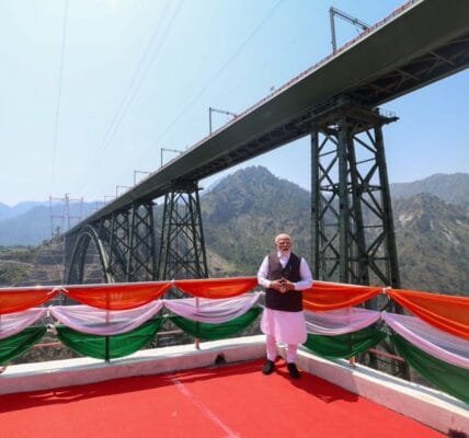 PM Modi inaugurated the world's tallest railway arch bridge, Chenab Bridge
