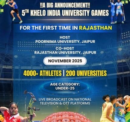 Sports Minister Dr. Mansukh Mandaviya announced Khelo India University Games 2025 in Rajasthan in November