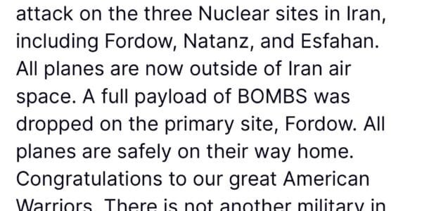 US attacks three Iranian nuclear sites; President Donald Trump calls it a great success