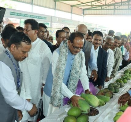 Union Agriculture Minister Shivraj Singh Chauhan today interacted with farmers under the 'Developed Agriculture Sankalp Abhiyan' at the Indian Horticultural Research Institute, Bengaluru