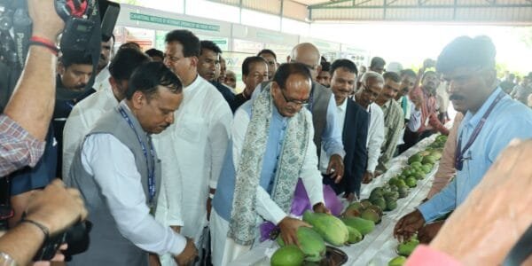 Union Agriculture Minister Shivraj Singh Chauhan today interacted with farmers under the 'Developed Agriculture Sankalp Abhiyan' at the Indian Horticultural Research Institute, Bengaluru