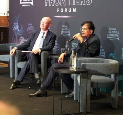 Union Commerce and Industry Minister Piyush Goyal presented India's Strategic Economic Vision at the India Global Forum 2025 in London