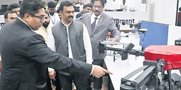 Union Minister Kamlesh Paswan inaugurates Garuda Aerospace's agri-drone indigenisation facility and 300 centres of excellence in Chennai