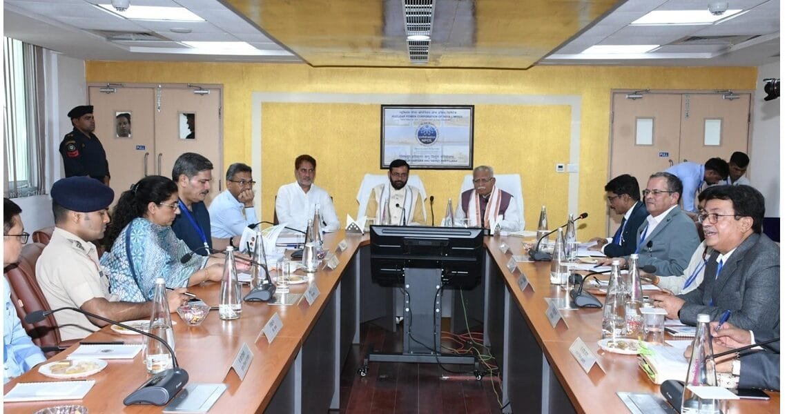 Union Minister Manohar Lal visits Gorakhpur Haryana Anu Vidyut Pariyojna (GHAVP); reviews progress of strategic nuclear project