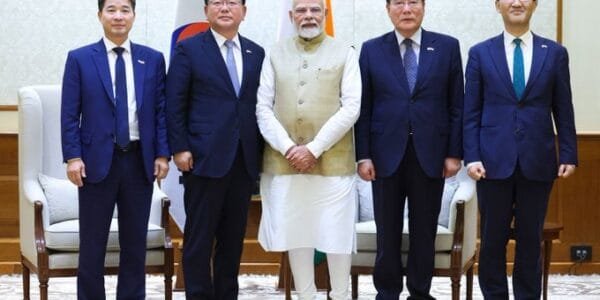 A delegation of Special Envoys from South Korea meets PM Narendra Modi