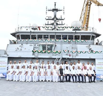 Hindustan Shipyard Limited handed over the first indigenously built Diving Support Vessel Nistar to the Indian Navy at Visakhapatnam