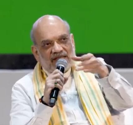 Home Minister Amit Shah held a 'cooperative dialogue' with mothers, sisters and other workers associated with the cooperative sector of Gujarat, Madhya Pradesh and Rajasthan