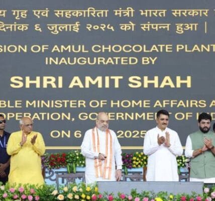 Home Minister Amit Shah today addressed the function organized to mark the completion of 4 years of the Ministry of Cooperation in Anand, Gujarat