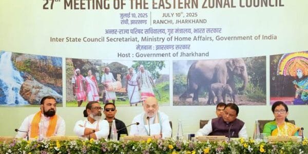 Home Minister Amit Shah today chaired the 27th meeting of the Eastern Zonal Council in Ranchi, the capital of Jharkhand