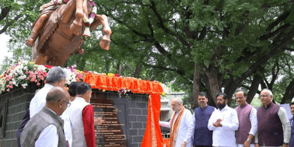 Home Minister Amit Shah unveiled the statue of Srimant Bajirao Peshwa-I in Pune