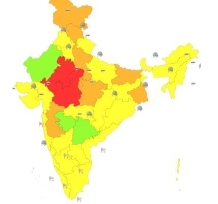 IMD predicted heavy rains in Rajasthan, Bihar, Himachal Pradesh, Madhya Pradesh and western Uttar Pradesh today