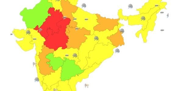 IMD predicted heavy rains in Rajasthan, Bihar, Himachal Pradesh, Madhya Pradesh and western Uttar Pradesh today