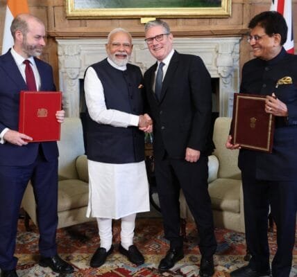 India and UK sign Comprehensive Economic and Trade Agreement (CETA)
