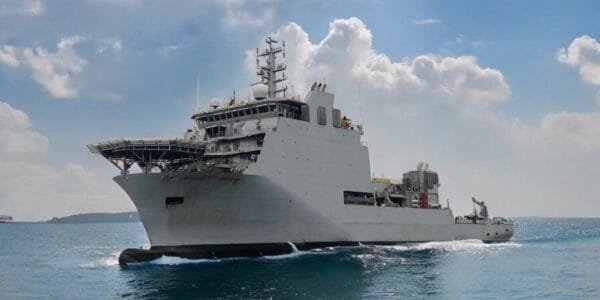 Indian Navy today commissioned INS 'Nistar' at Visakhapatnam