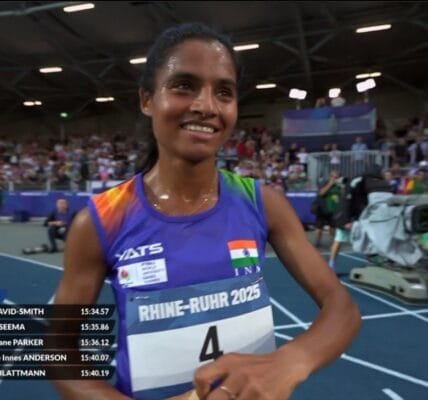Indian runner Seema became the first woman to win a medal in 5000 meters race in the University Games of Germany