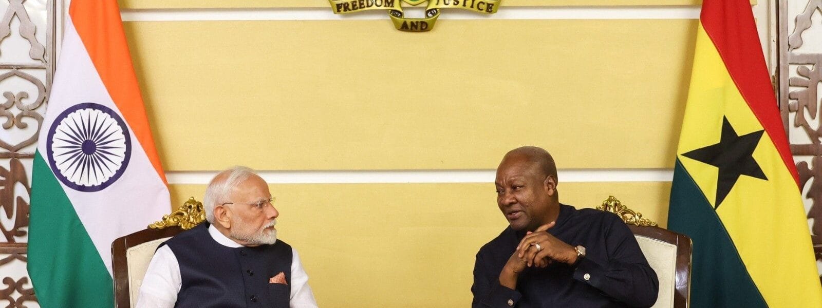 PM Modi holds talks with Ghanaian President John Dramani Mahama in Accra; two countries sign 4 agreements