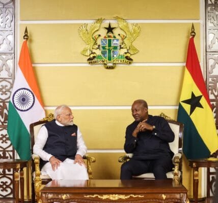 PM Modi holds talks with Ghanaian President John Dramani Mahama in Accra; two countries sign 4 agreements