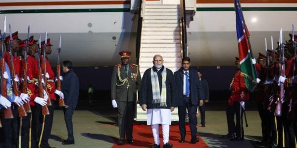 PM Modi reached Windhoek, capital of Namibia today in the last leg of his five-nation visit