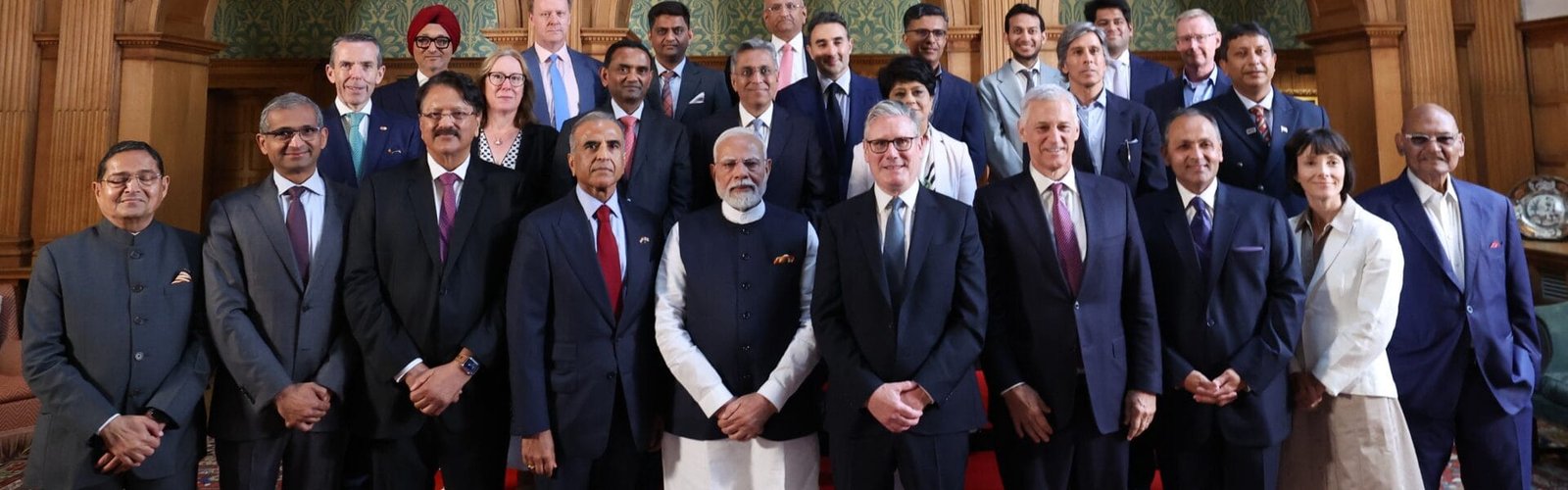 PM Narendra Modi and UK Prime Minister Keir Starmer met Indian and British industrialists