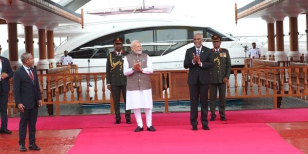 PM Narendra Modi reached Maldives capital Male in the second leg of his two-nation visit