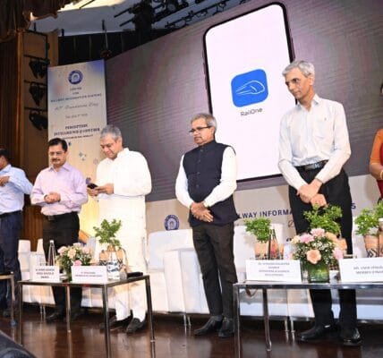 Railway Minister Ashwini Vaishnaw launched a new app, Railvan, on the 40th Foundation Day of Centre for Railway Information Systems (CRIS) at India Habitat Centre