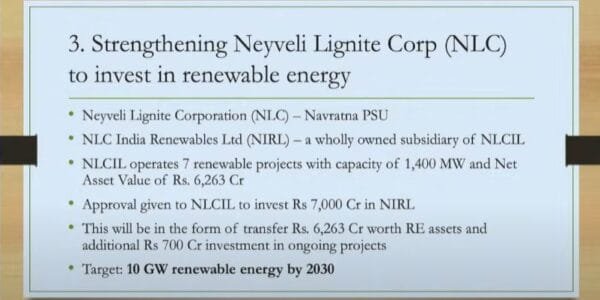 Union Cabinet approves investment relaxation for NLCIL to accelerate development of renewable energy