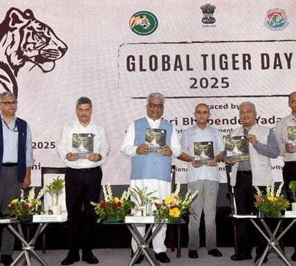 Union Minister Bhupender Yadav presided over the Global Tiger Day 2025 celebrations in New Delhi today