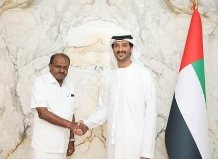 Union Minister HD Kumaraswamy meets UAE Economy Minister to boost industrial and mineral partnership