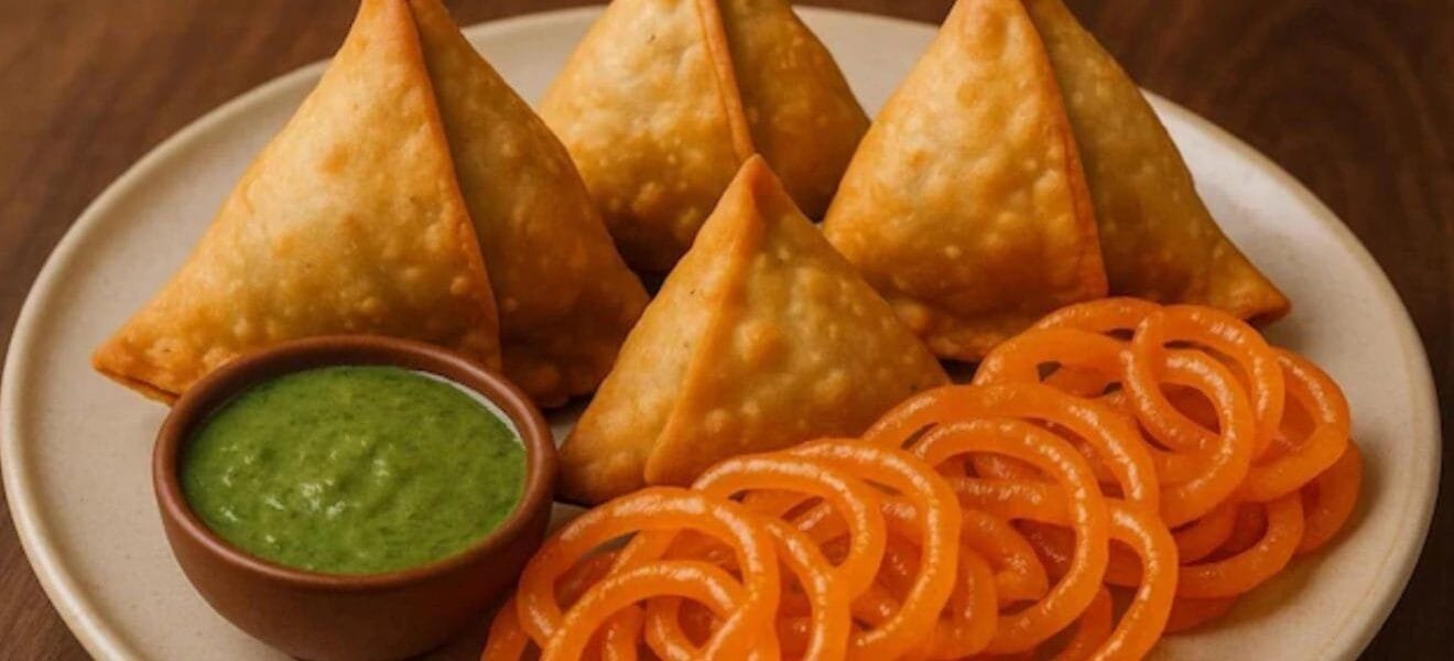 samosa, jalebi & laddu