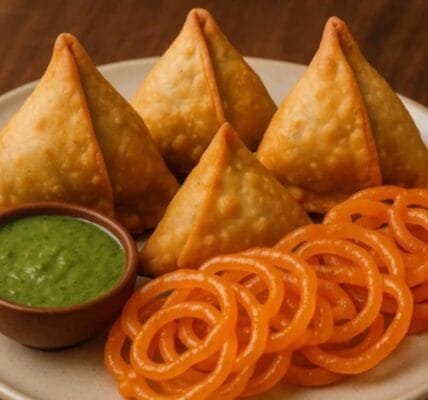 samosa, jalebi & laddu