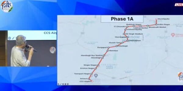 Cabinet approves Phase-1B of the 11.165 km long Lucknow Metro Rail Project with an outlay of Rs 5,801 crore, which will include 12 metro stations