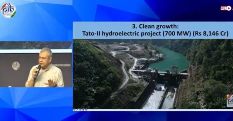 कैबिनेट ने अरुणाचल प्रदेश के शि योमी ज़िले में 8146.21 करोड़ रुपये परिव्यय से 700 मेगावॉट तातो-द्वितीय जल विद्युत परियोजना निर्माण के निवेश प्रस्ताव को मंजूरी दी