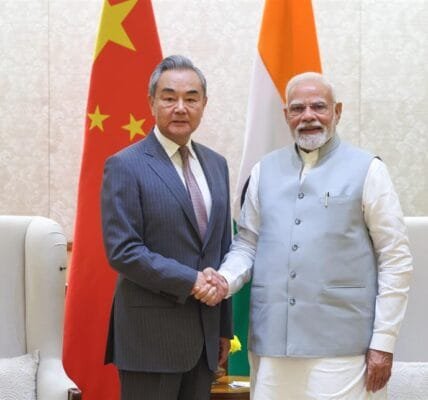 Chinese Foreign Minister Wang Yi meets PM Narendra Modi in New Delhi