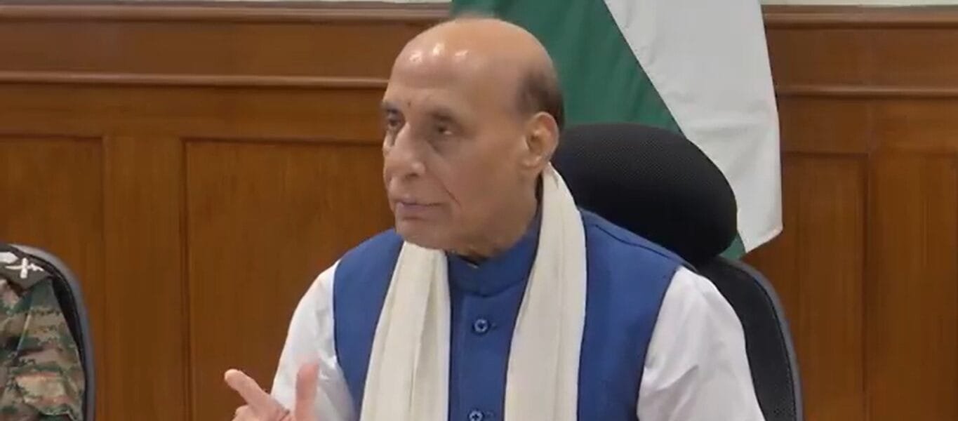 Defence Minister Rajnath Singh meets women military officers of the United Nations