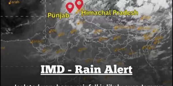 IMD issued a red alert for heavy rains in Jammu and Kashmir, Himachal Pradesh and Punjab today