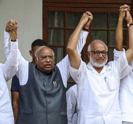 India Alliance nominated former Supreme Court judge B. Sudarshan Reddy for the post of Vice President