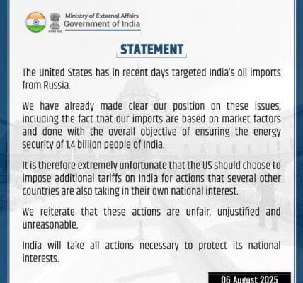 India reacts strongly after US announces additional duty on Indian imports