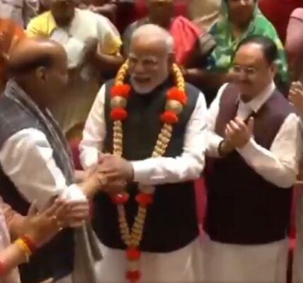 NDA Parliamentary Party meeting was held this morning in the Parliament House complex in New Delhi