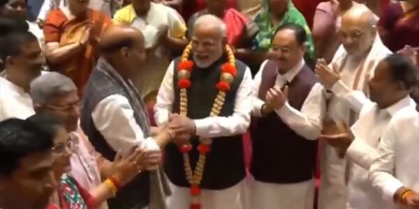 NDA Parliamentary Party meeting was held this morning in the Parliament House complex in New Delhi