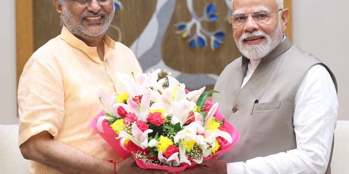 NDA candidate for the post of Vice President Thiru CP Radhakrishnan ji meets Prime Minister Modi
